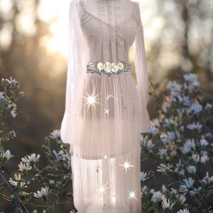 Romantic Occasion Dress in Soft-White